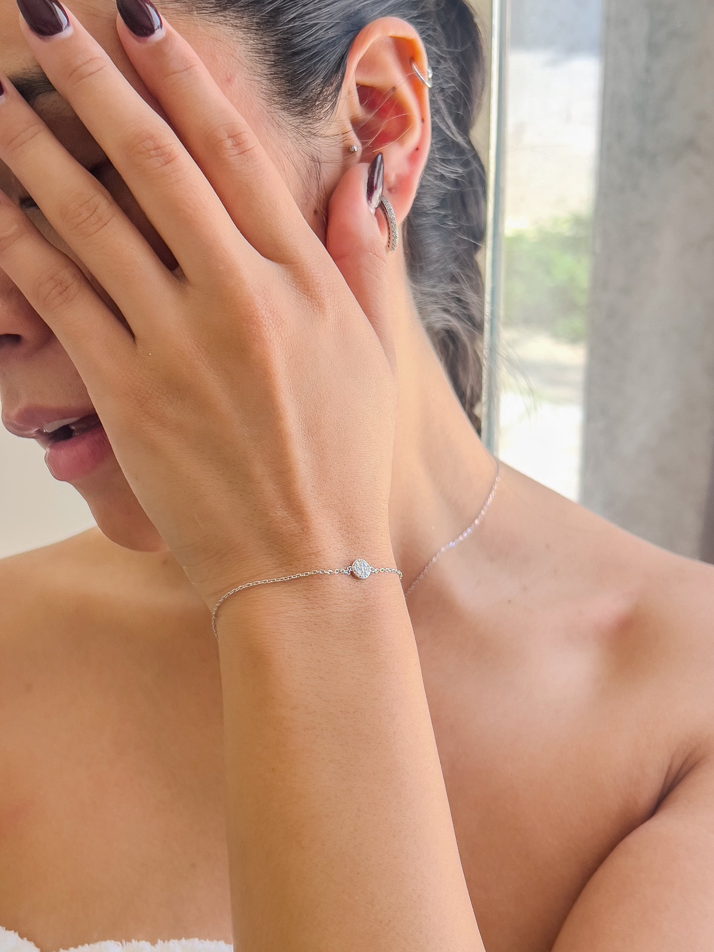 Pulsera círculo de diamantes