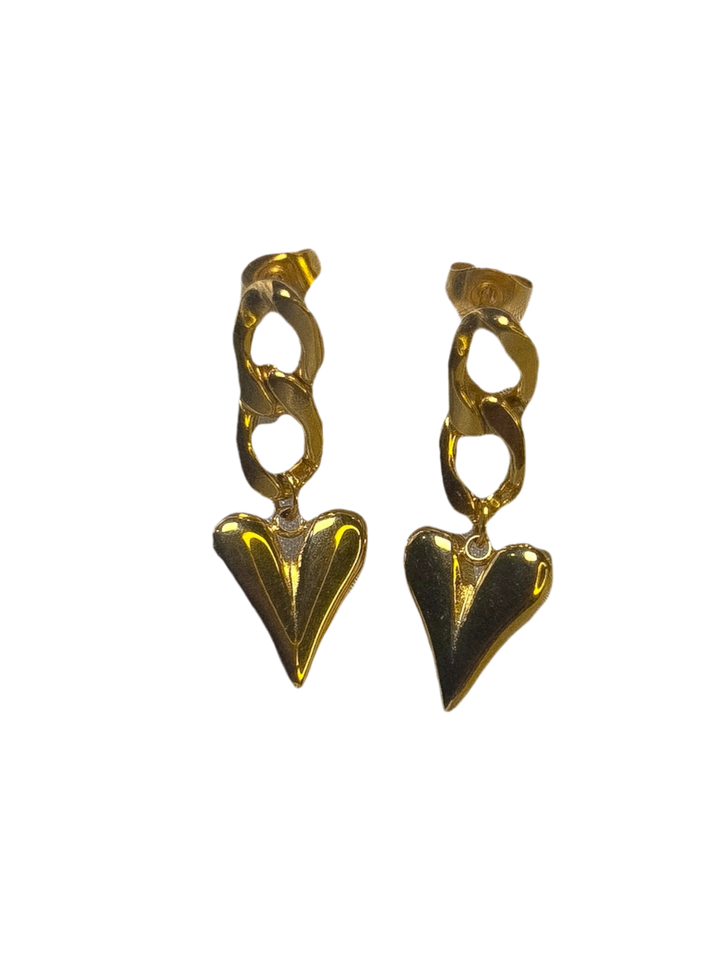 Aretes largos heart