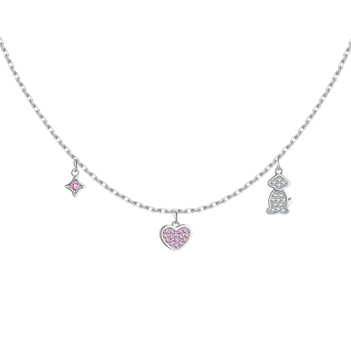 Collar charms con zirconias