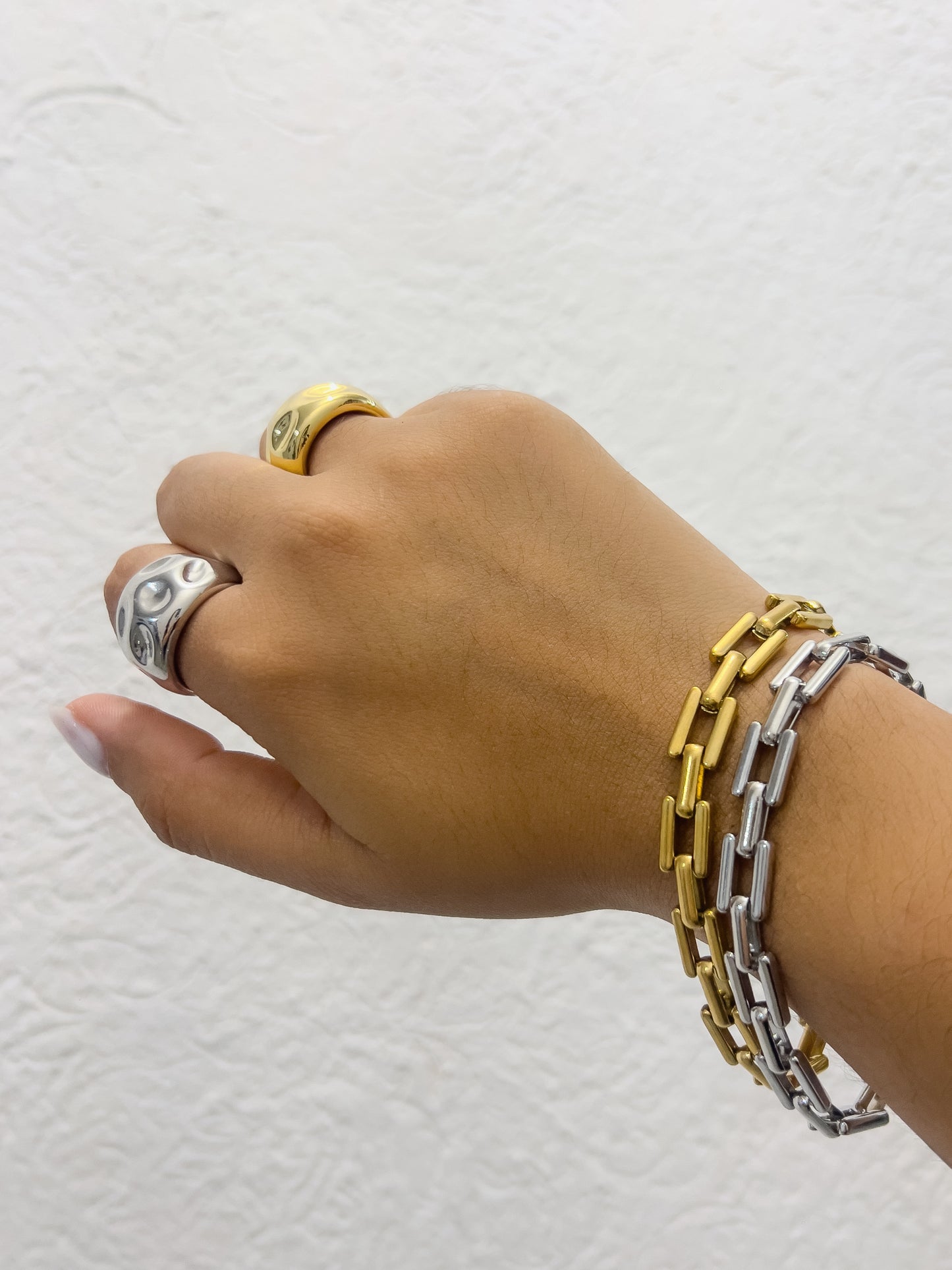 Pulsera eslabones cuadrados