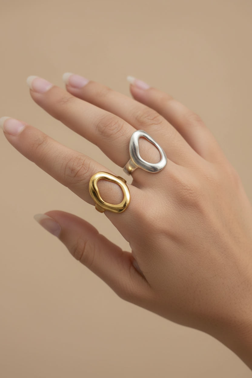 Anillo círculo irregular