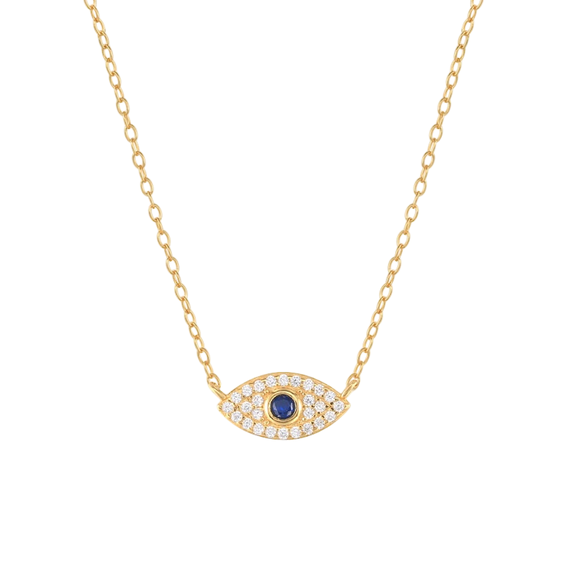 Collar ojo turco dorado