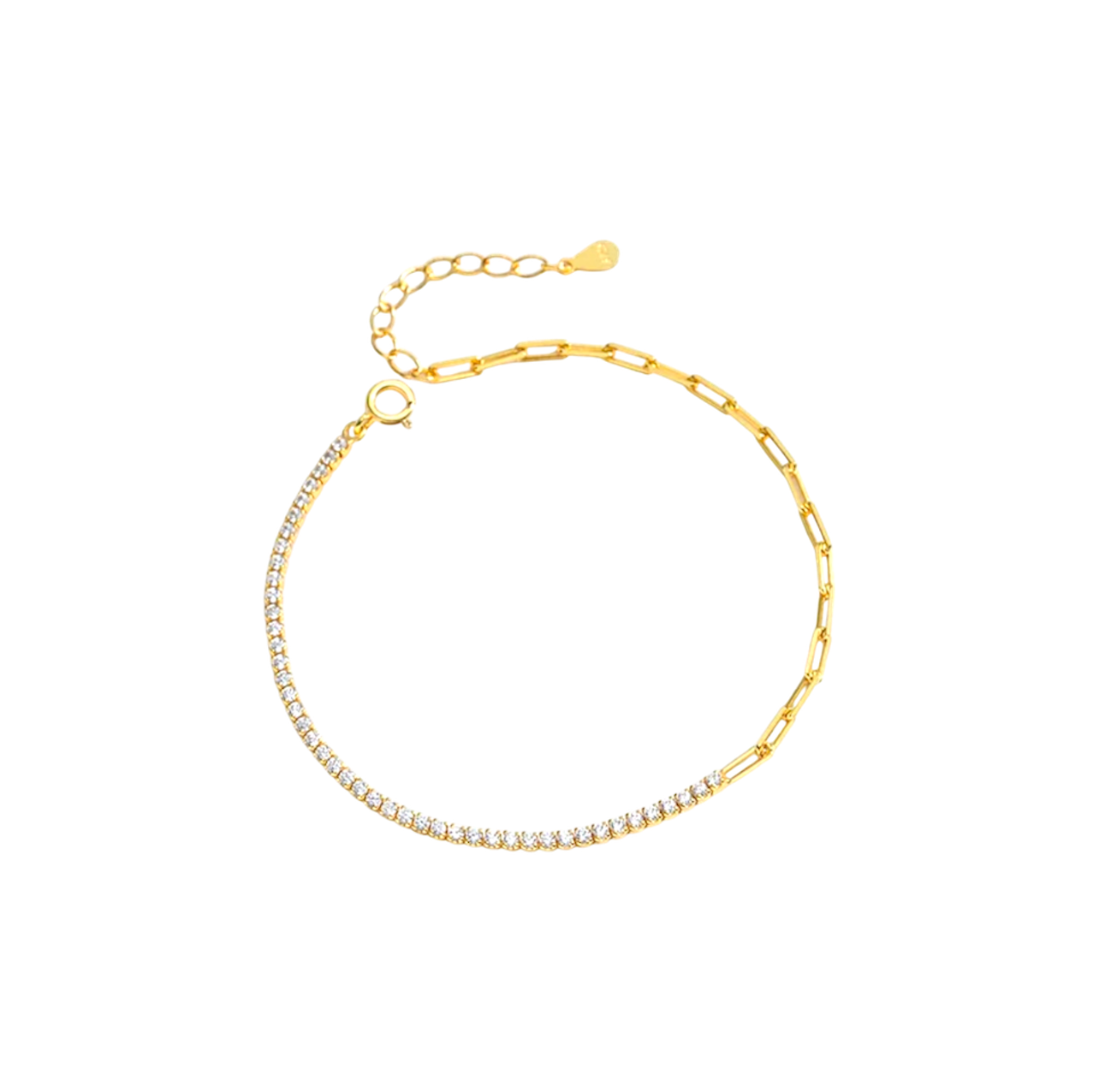 Pulsera de eslabones y zirconias
