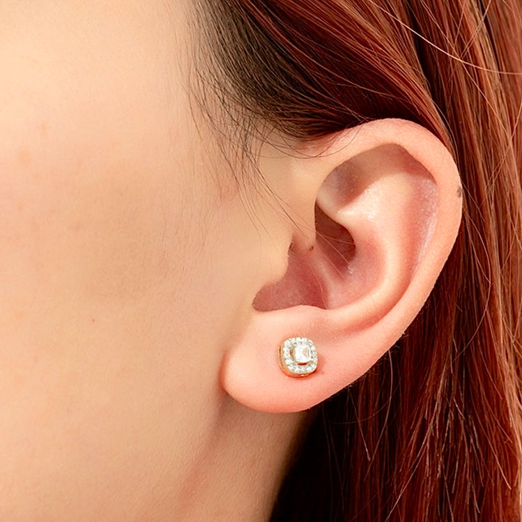 Pendientes cuadrados con zirconias