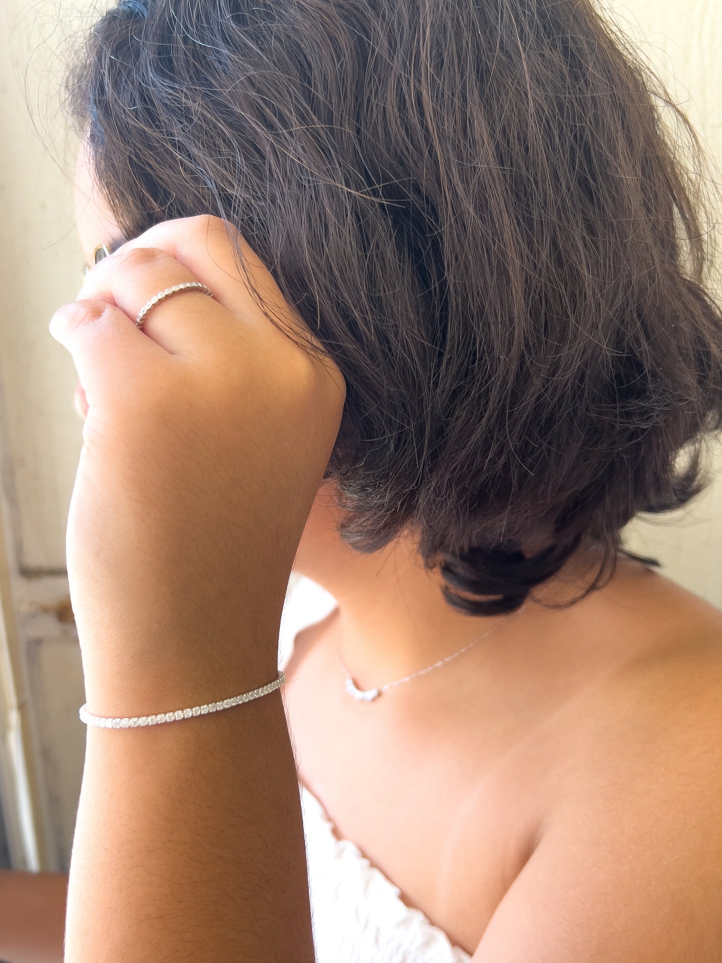 Pulsera tenis silver