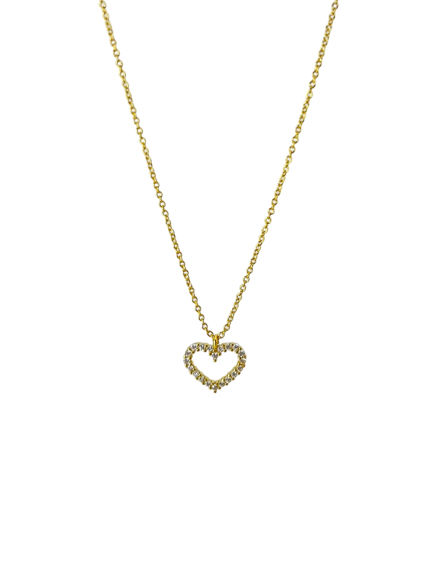 Collar corazón de zirconias