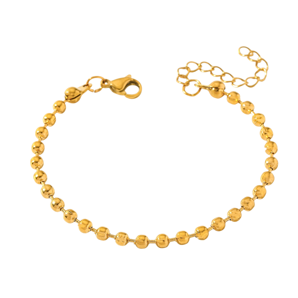 Pulsera bolitas doradas