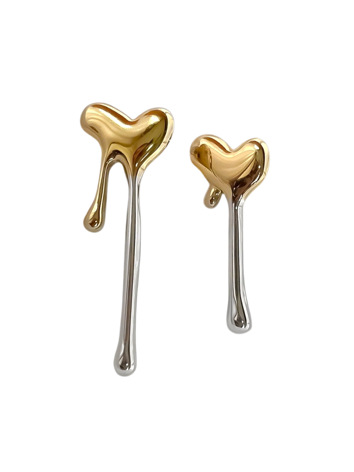 Aretes derretidos bicolor