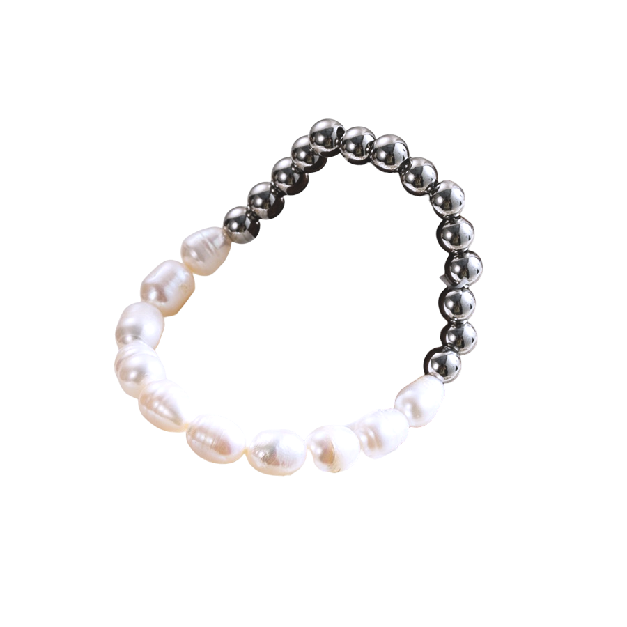 Pulsera de cuencas con perlas