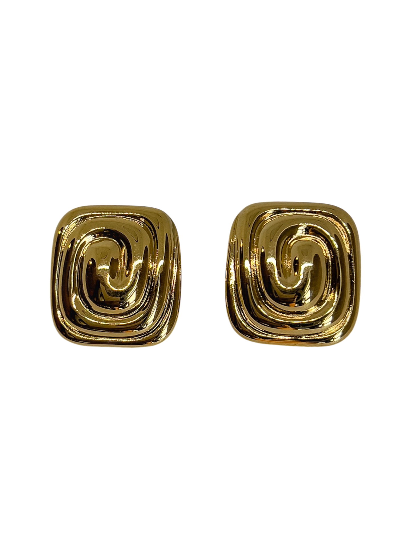 Aretes cuadrado espiral