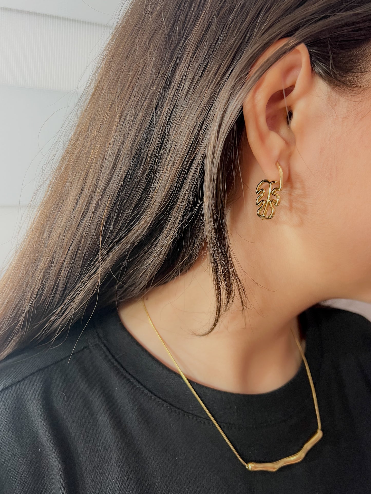 Aretes hoja