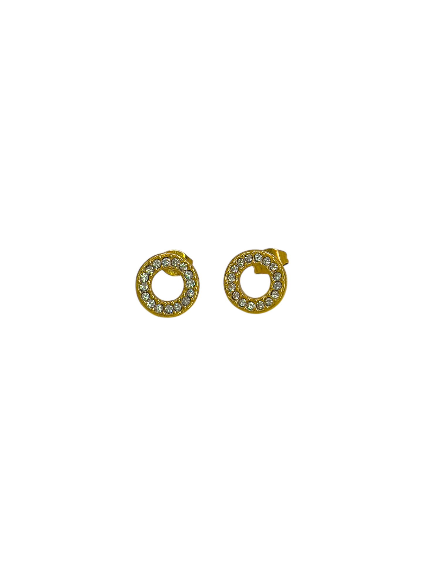 Aretes círculo con zirconias