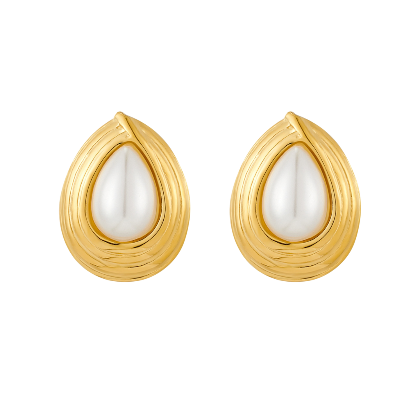 Aretes gota de perla