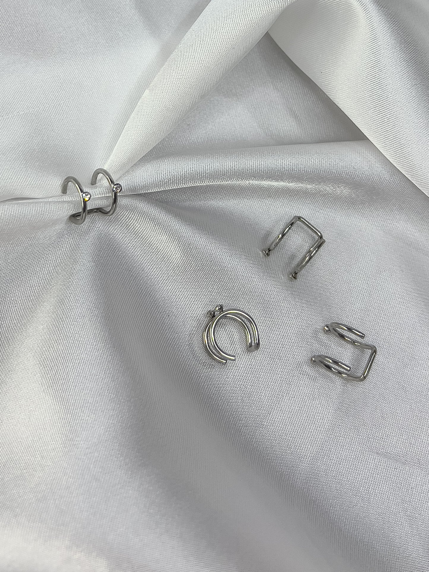 Ear cuff arete plateado