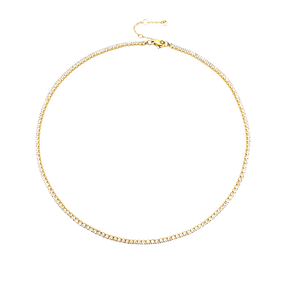Collar de zirconias delgado