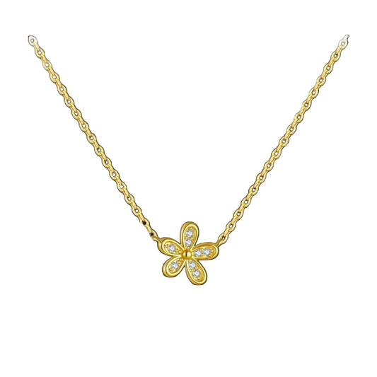 Collar flor dorada