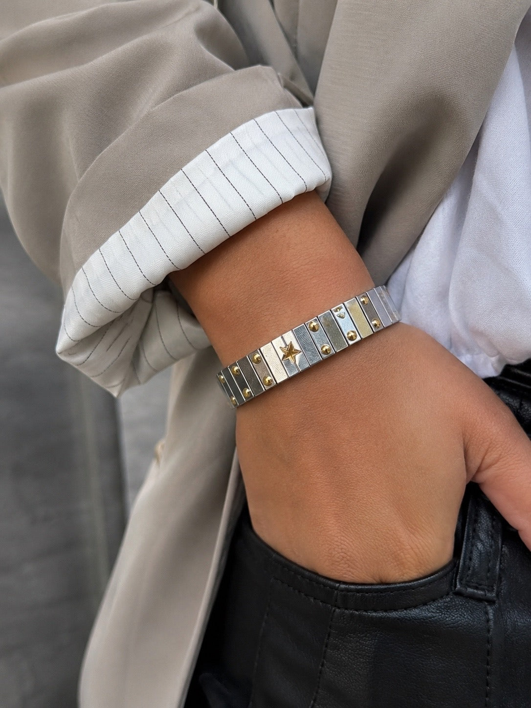 Pulseras bicolor