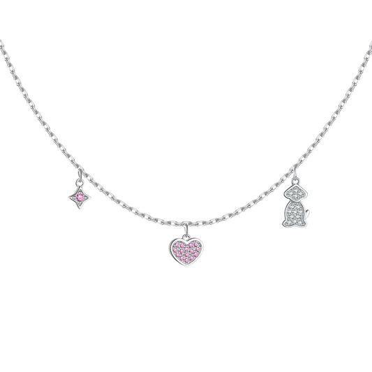 Collar charms con zirconias