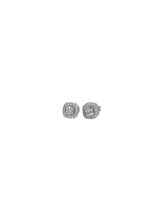 Pendientes cuadrados con zirconias