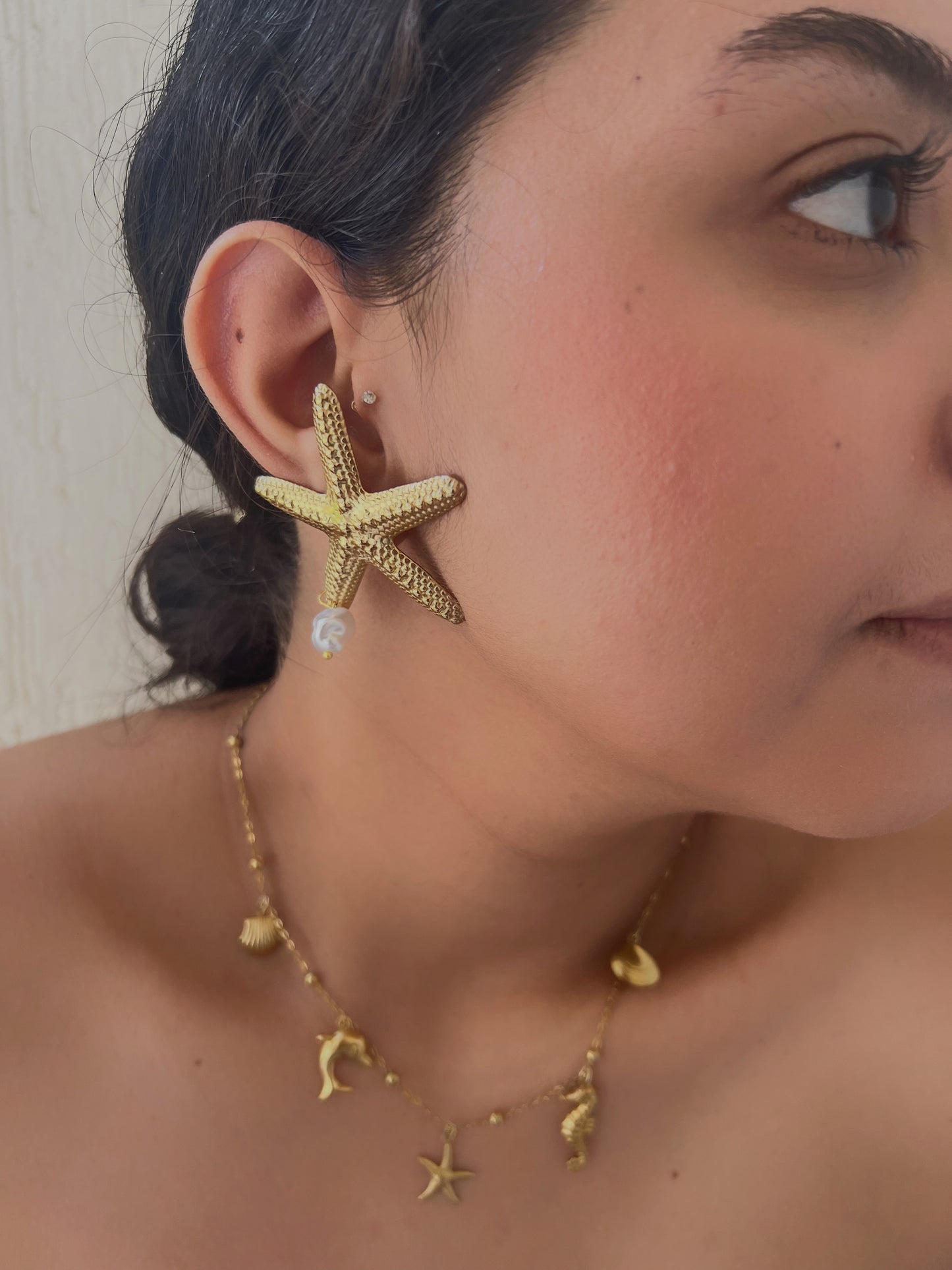 Aretes mega estrella de mar