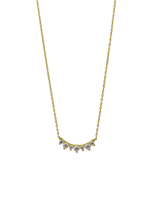Collar de zirconias dorado