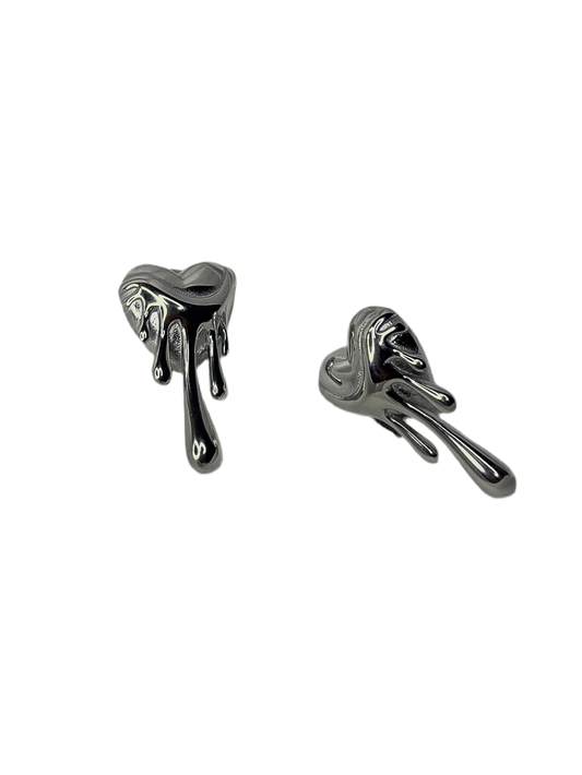 Aretes corazon derretido