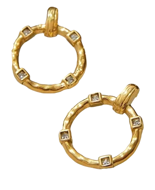 Aretes círculos con zirconias