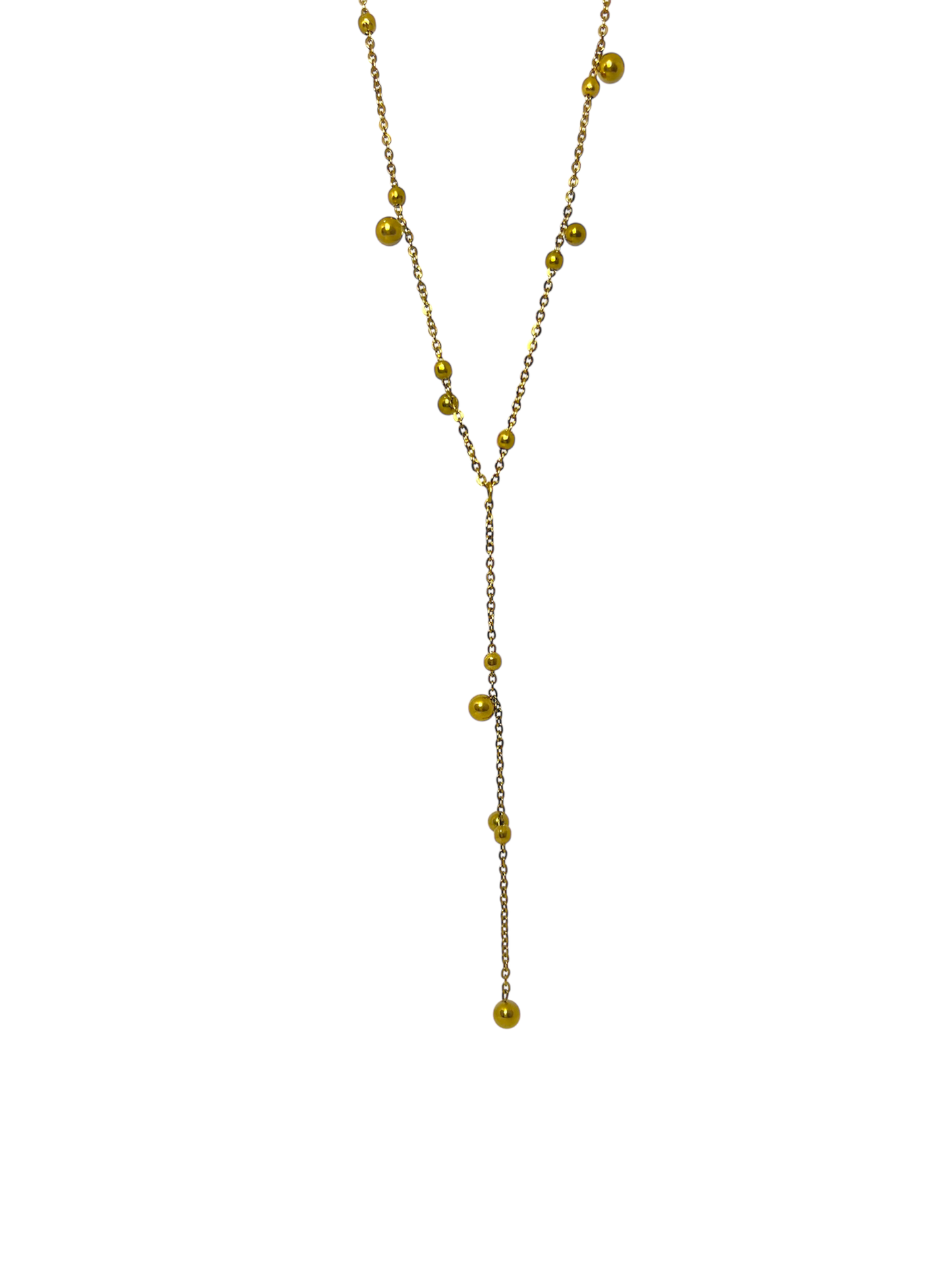 Corbatín de bolitas dorado