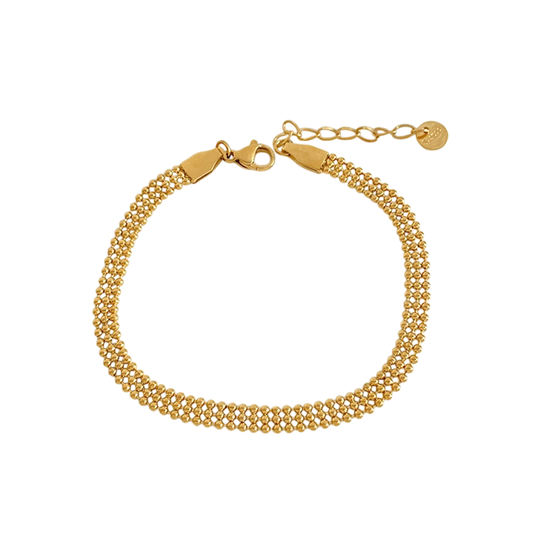 Pulsera triple de bolitas