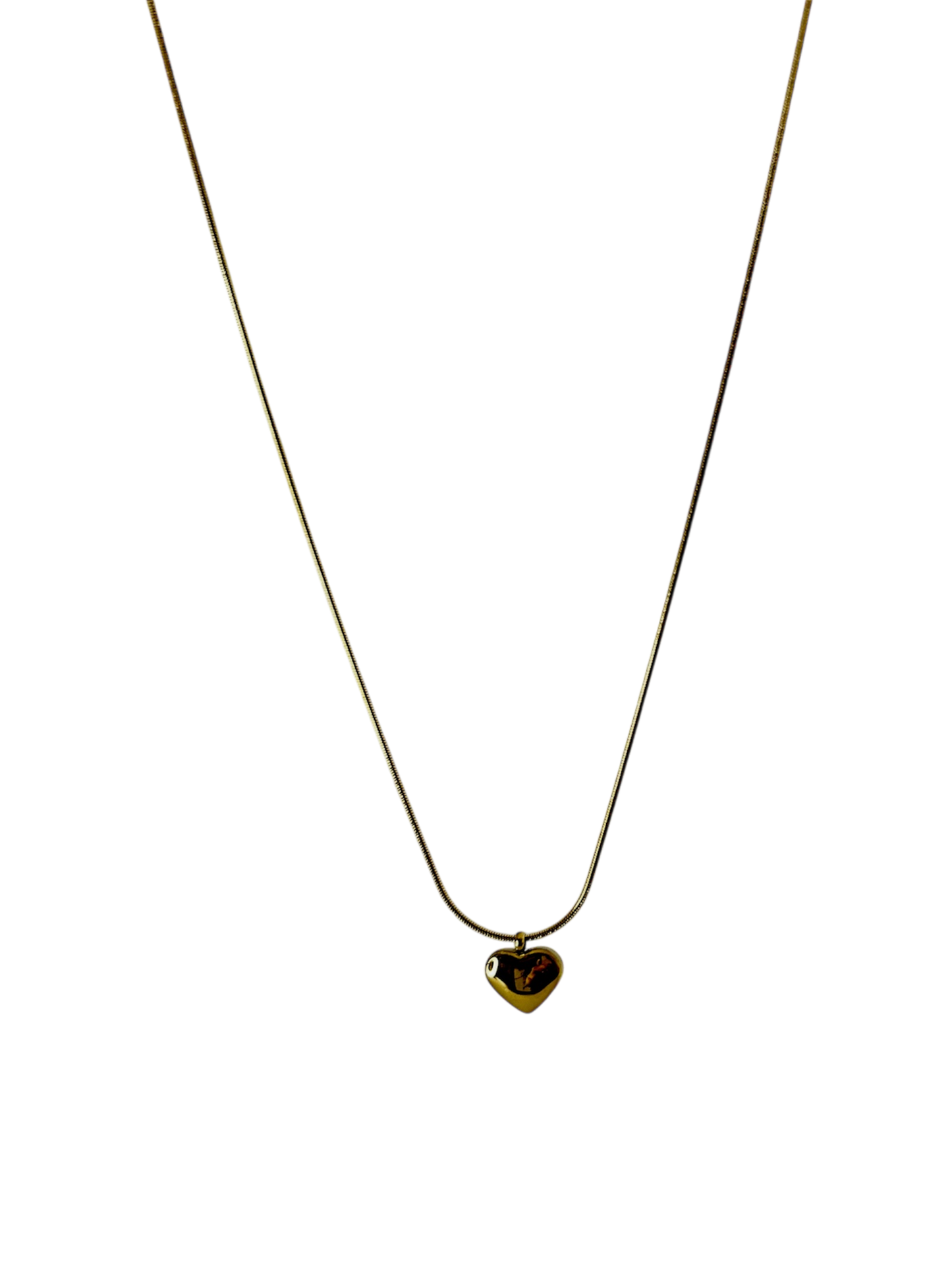 Collar corazón dorado