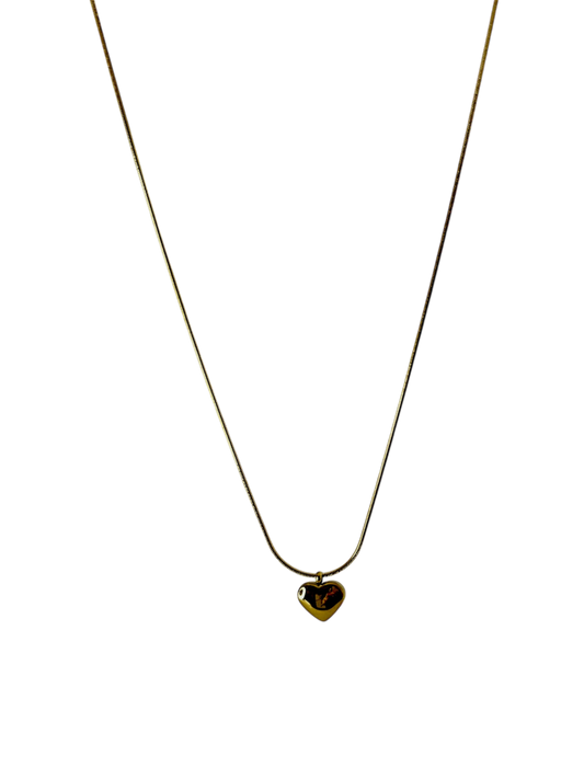 Collar corazón dorado