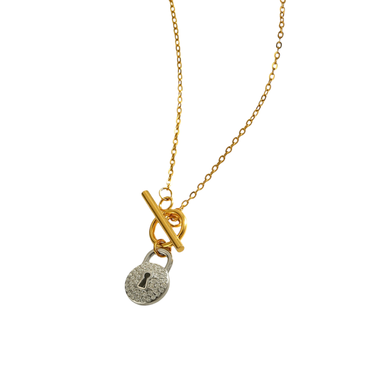 Collar candado bicolor