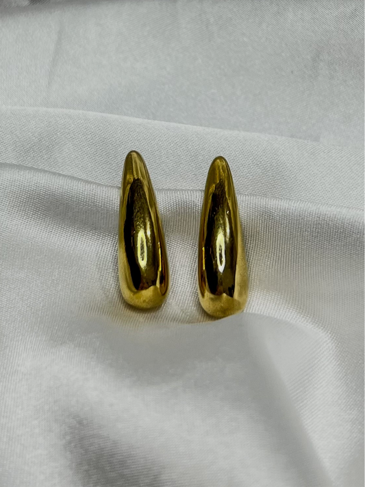 Aretes gota alargada