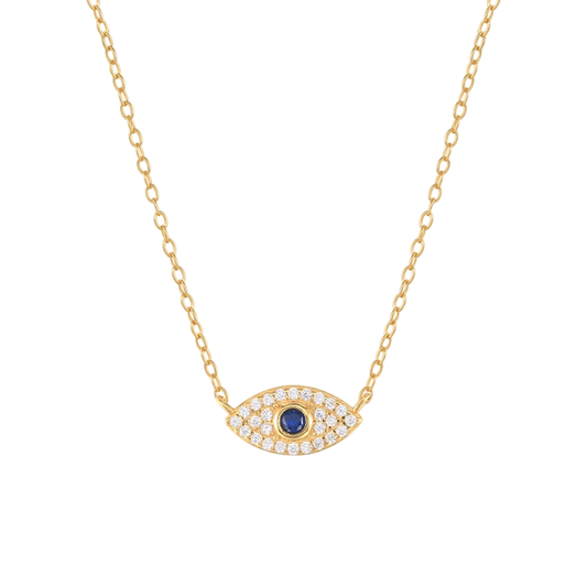 Collar ojo turco dorado
