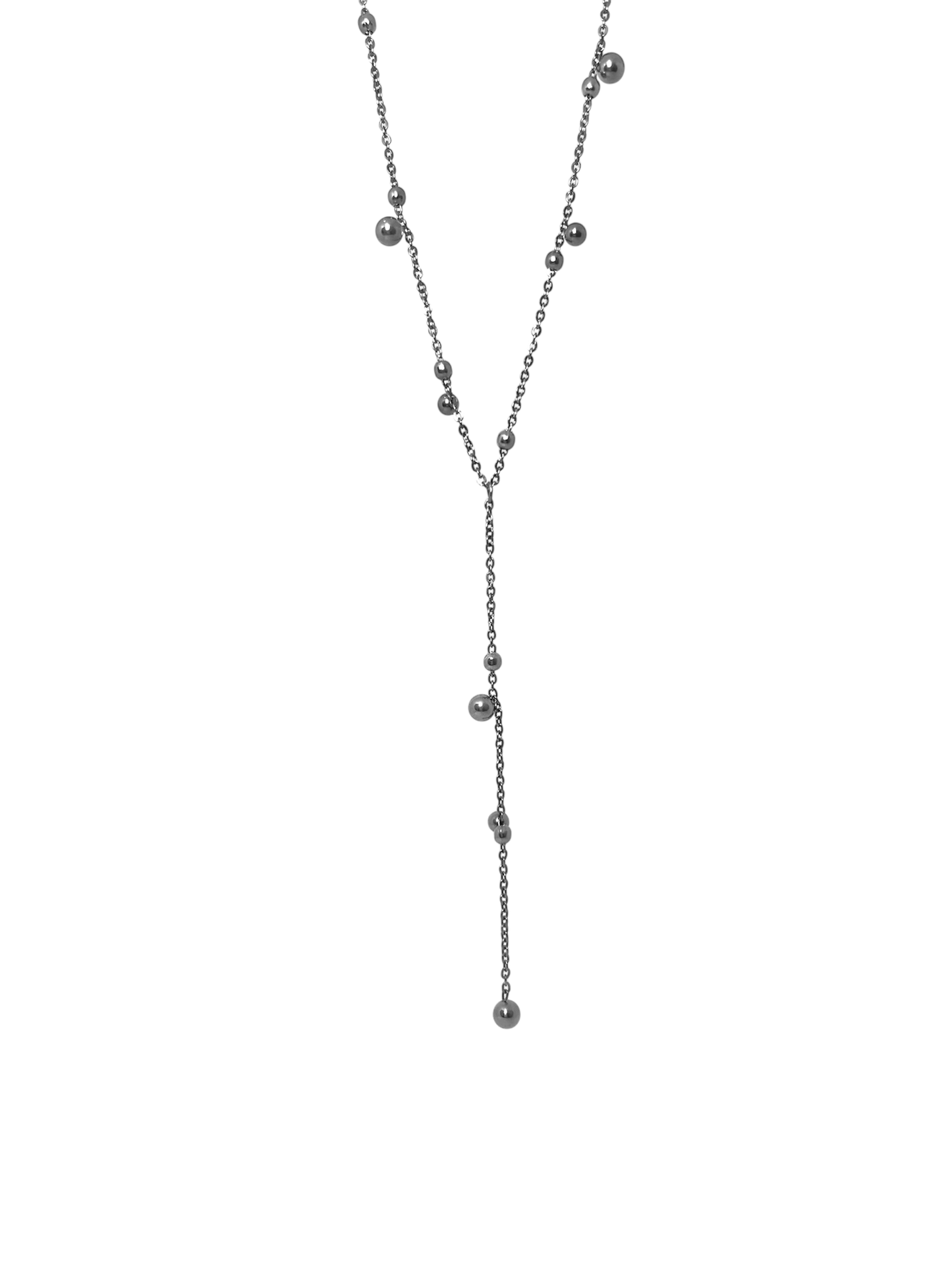 Corbatín de bolitas plateado