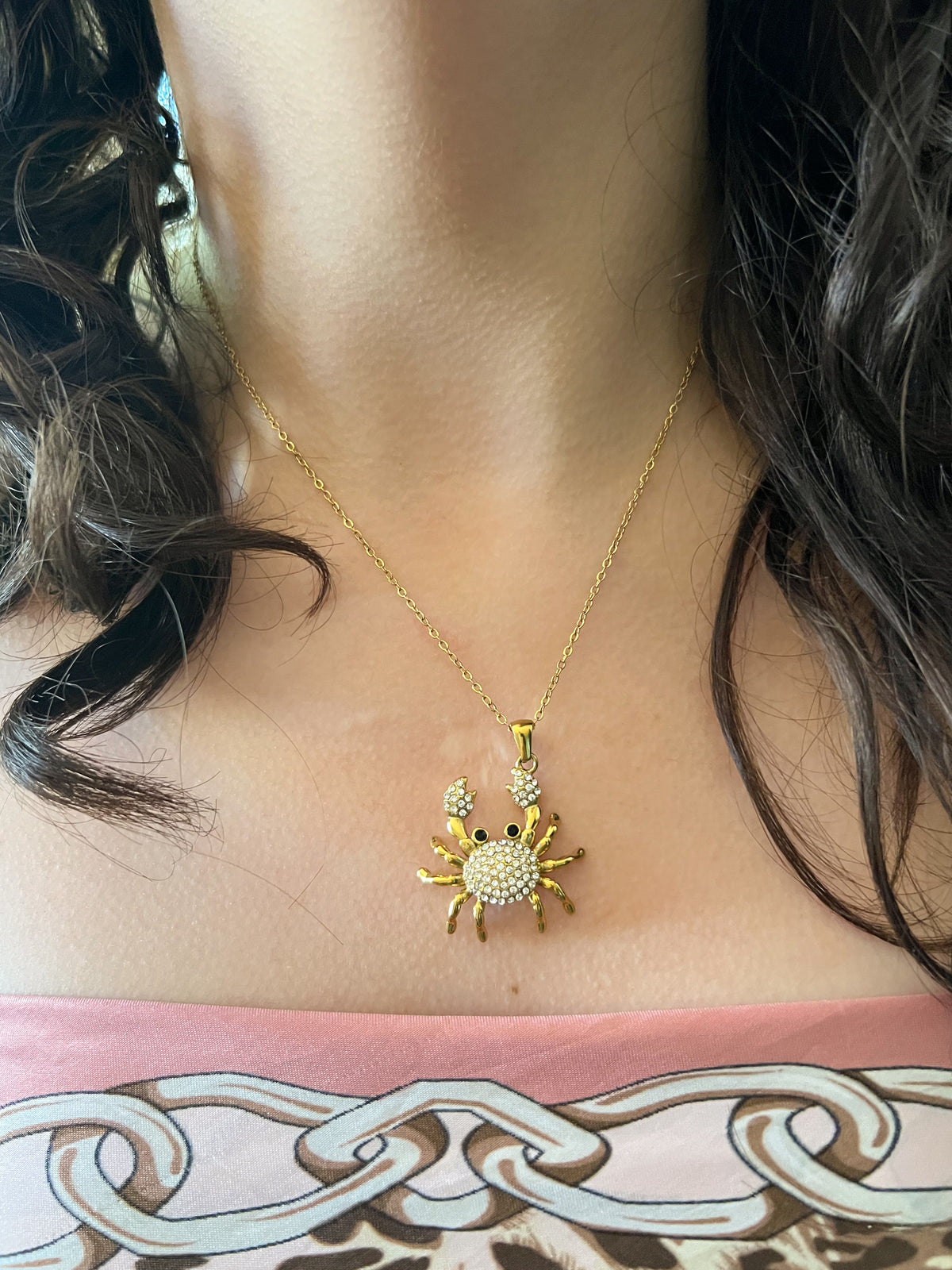 Collar cangrejo con zirconias
