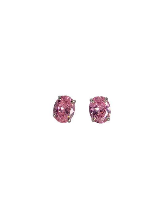 Aretes piedra rosa
