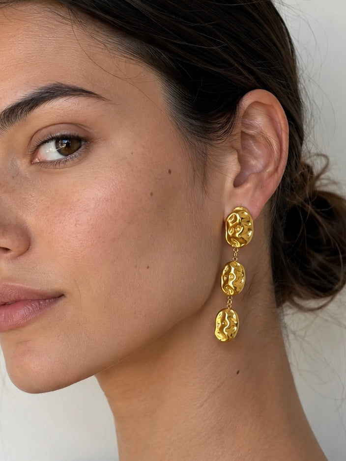 Aretes largos irregulares