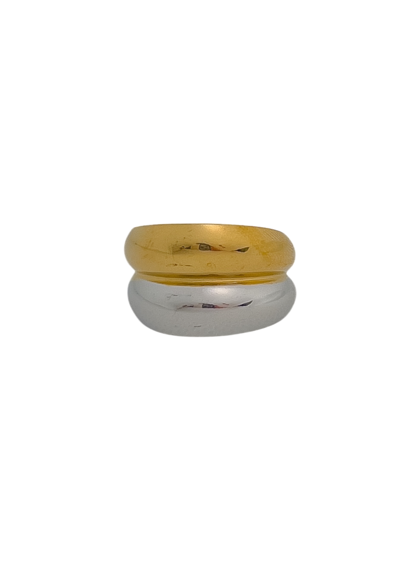Anillo doble bicolor