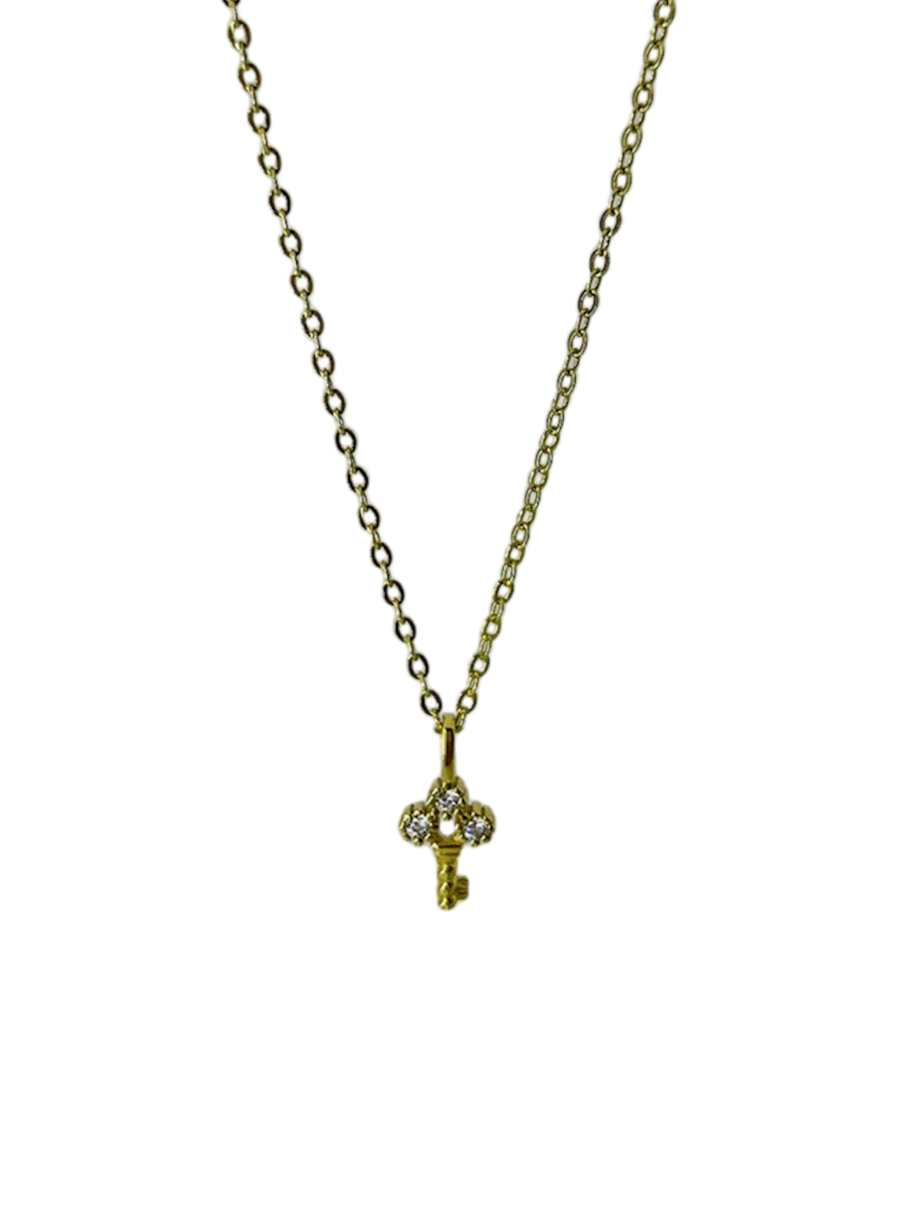 Collar de llave con zirconias