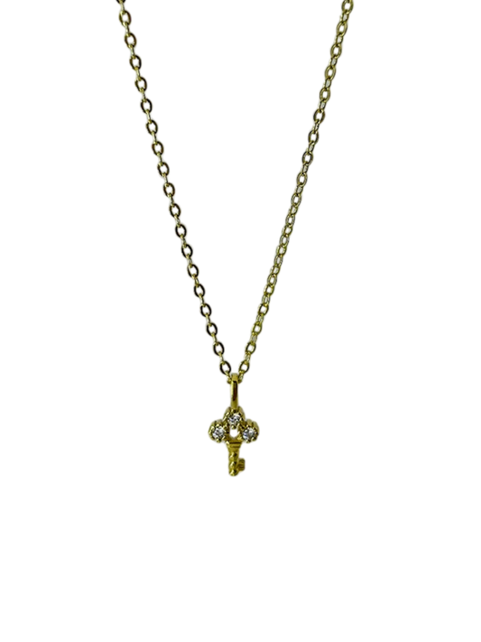 Collar de llave con zirconias