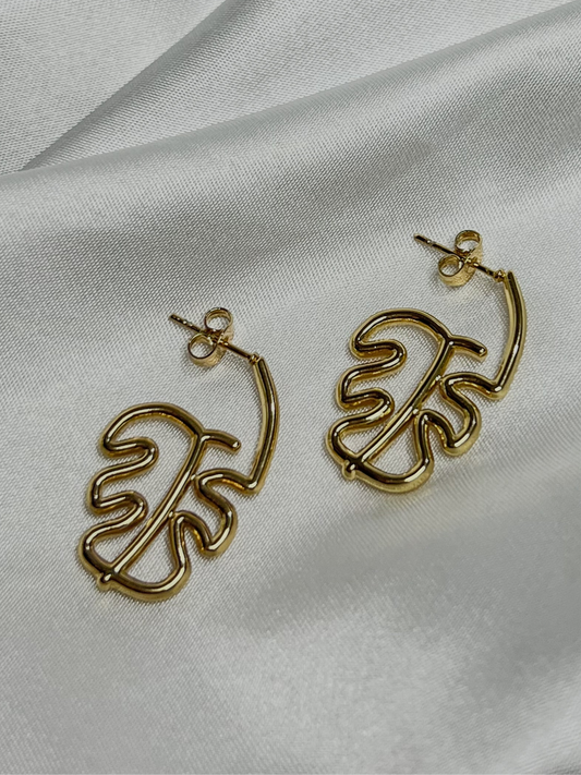 Aretes hoja