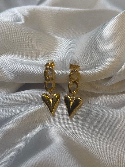 Aretes largos heart A-Iuvenis Store