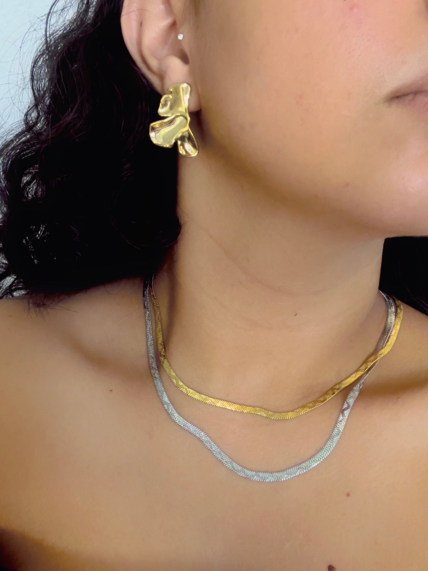 Aretes pétalos chicos