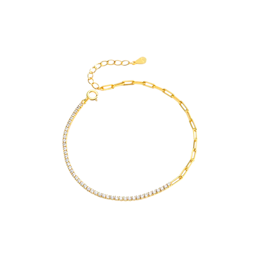 Pulsera de eslabones y zirconias