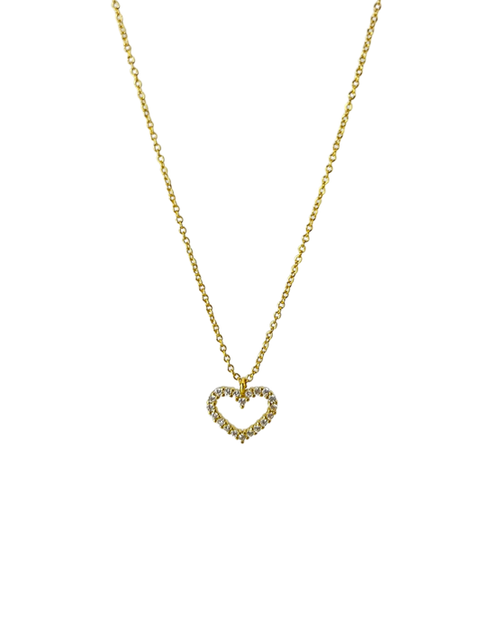 Collar corazón de zirconias