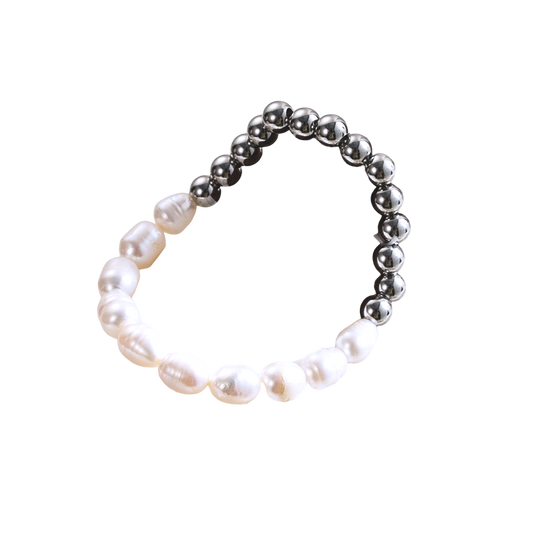 Pulsera de cuencas con perlas