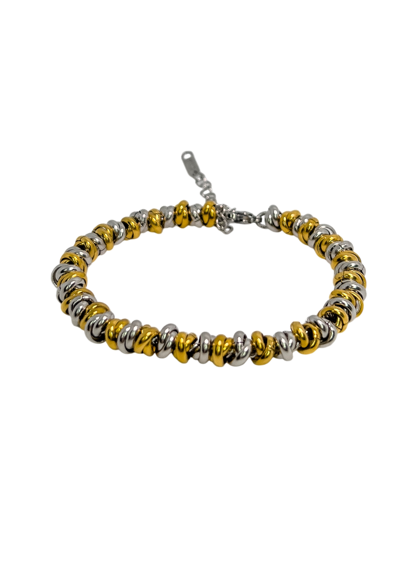 Pulsera bolitas bicolor