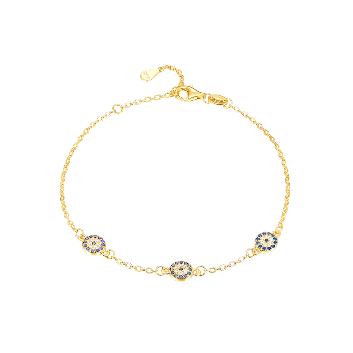 Pulsera ojo turco dorado