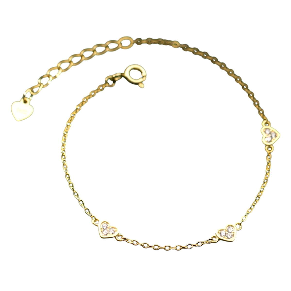 Pulsera corazones de zirconias